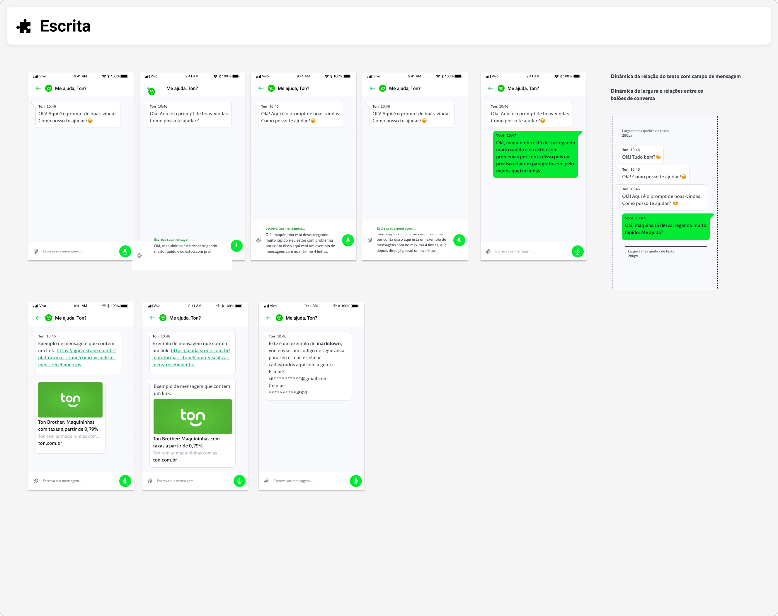 Stone — interface do atendimento